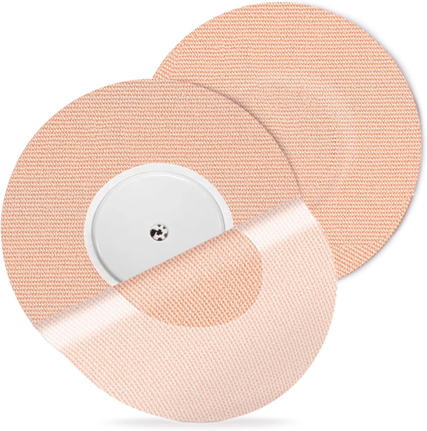Kuruyo 30Pack Waterproof Freestyle Libre 2 Sensor Covers, Hypoallegenice & Latex-Free 15 Days Stay Adhesive for Libre 1/2/3 Plus Sensor Covers, Flexible Breathable CGM Sensor Patch (Beige)