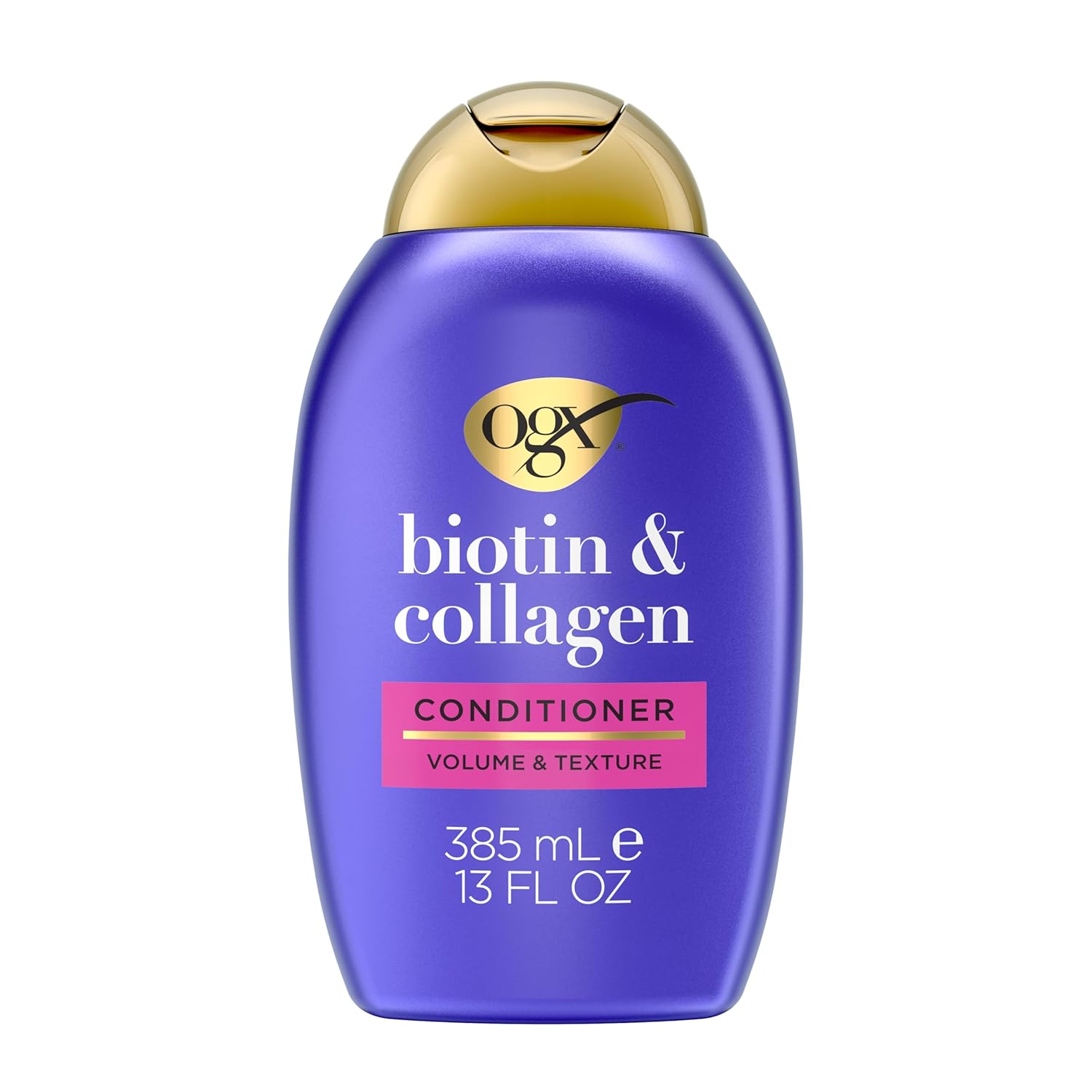 OGX Thick & Full + Biotin & Collagen Volumizing Conditioner, Nutrient-Infused Conditioner with Vitamin B7 Biotin Gives Hair Volume & Body for 72+ Hours, Sulfate-Free Surfactants, 13 fl. Oz