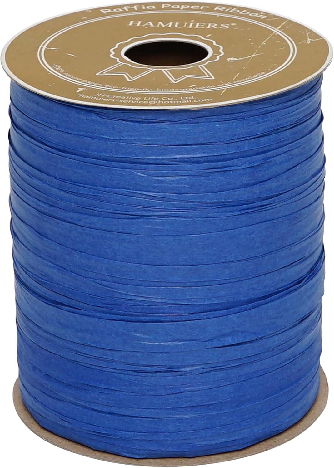 Raffia Ribbon for Gift Wrapping, Packing Paper Twine, Craft Ribbon Raffia Yarn for Crochet - 1/4'' Wide, 100 Yards, Royal Blue