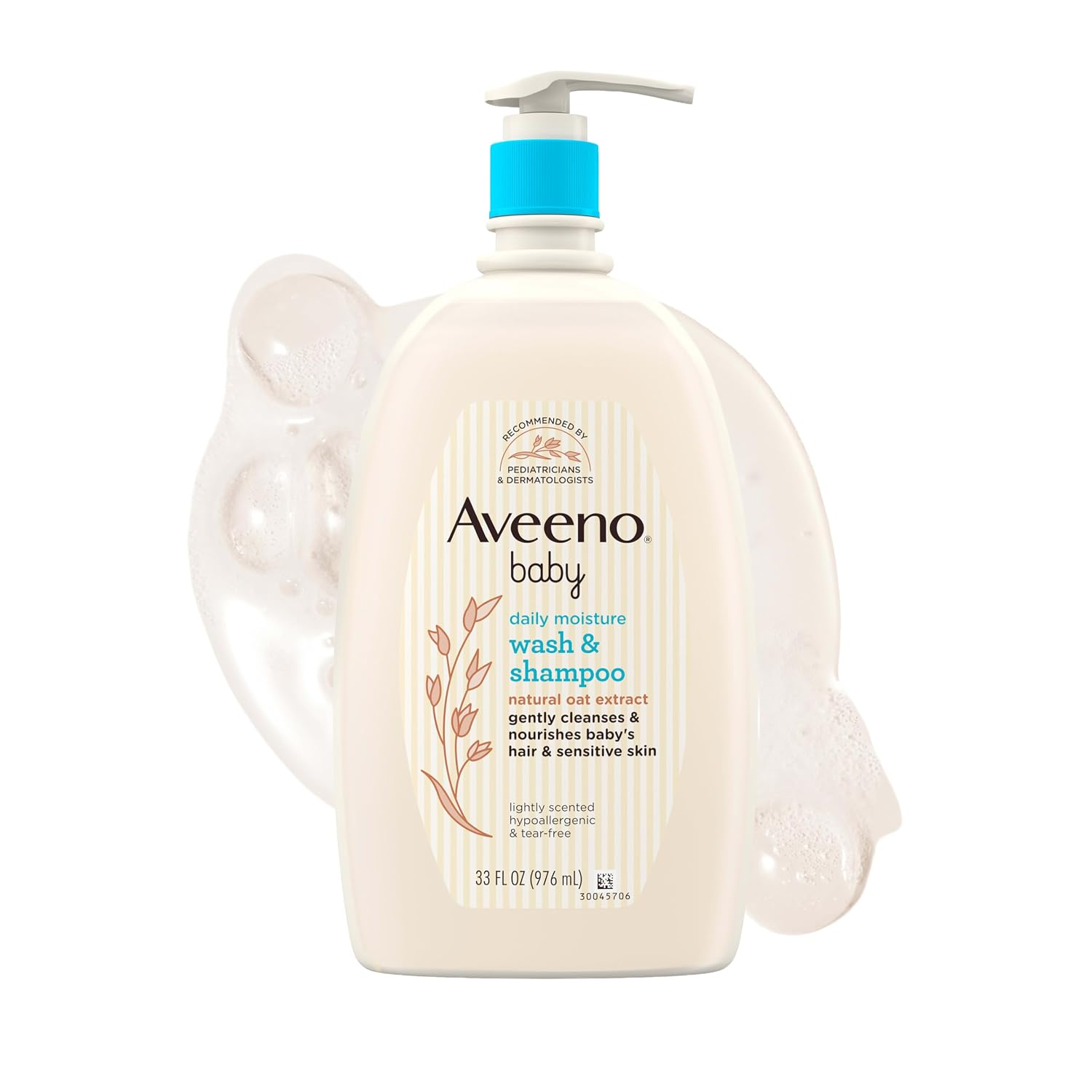 Aveeno Baby Daily Moisture Body Wash & Shampoo with Oat Extract, 33 fl. oz