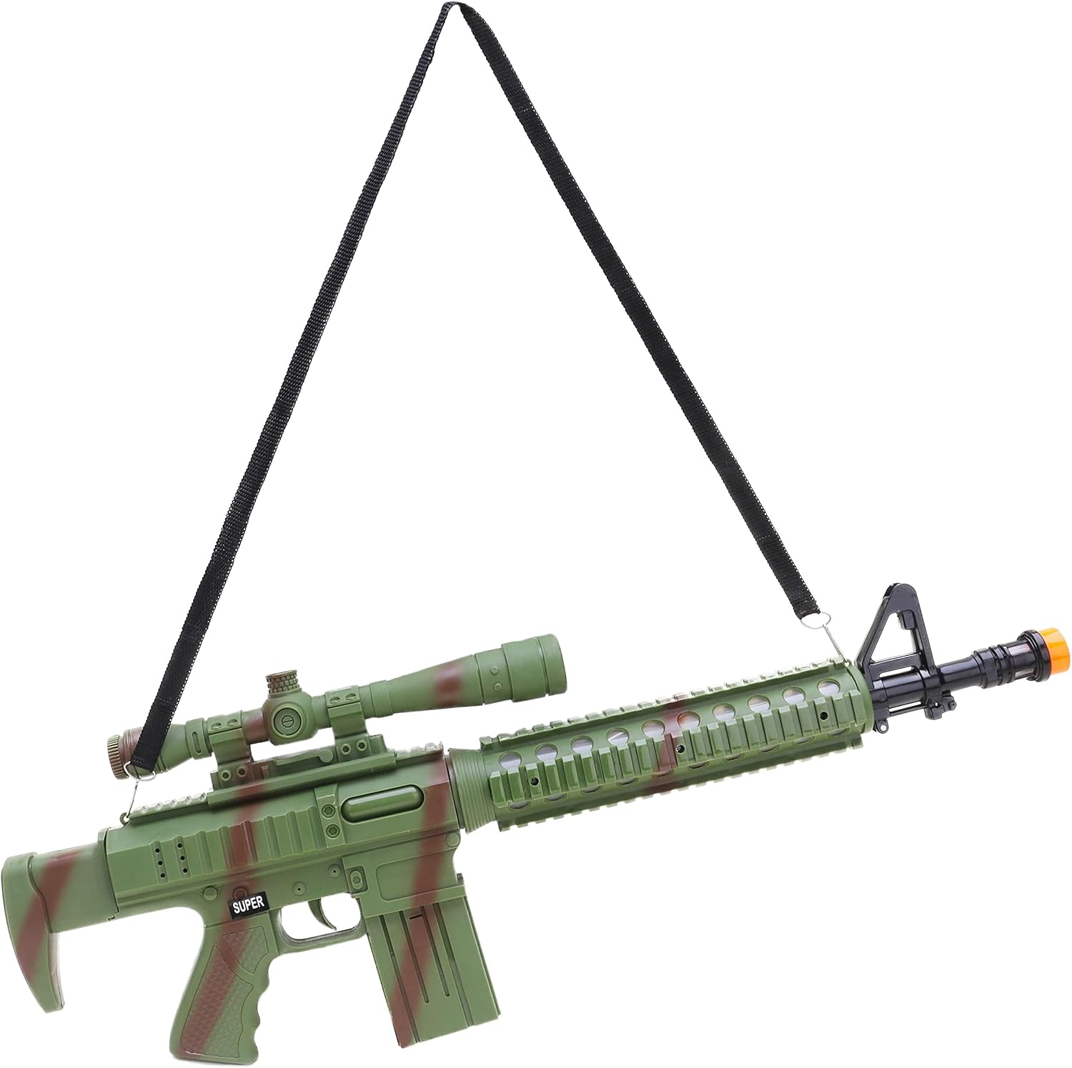 Toyland® Combat Style Toy Machine Rifle With Light & Sound - Role Play - Army Fancy Dress