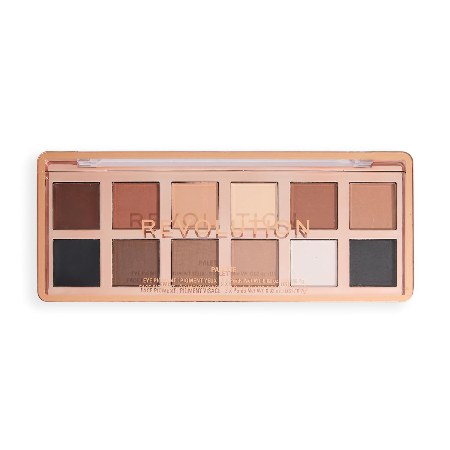 Revolution The Master Icon Matte Nudes Palette, 12 Shades | High-Impact Pigment, Vegan & Cruelty-Free