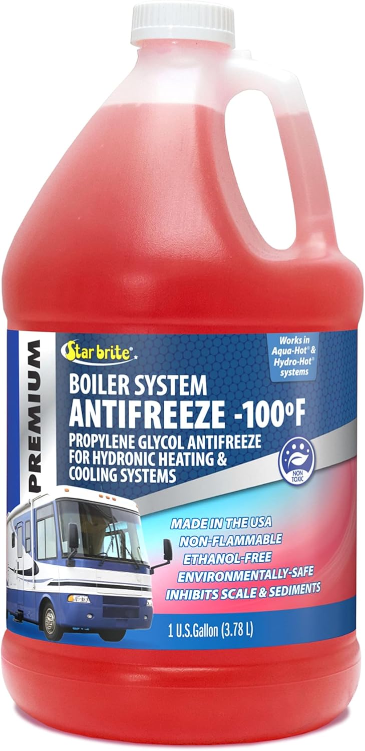 STAR BRITE Premium -100° Boiler System Antifreeze - Propylene Glycol Heating & Cooling Fluid - Made in USA - 1 Gallon (032700)