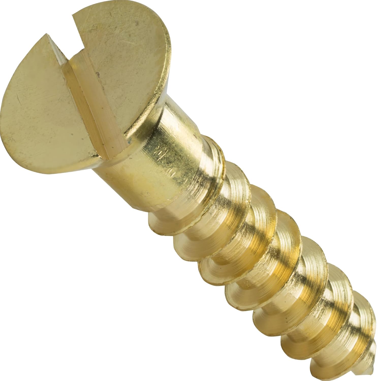 #4 x 1/4" Solid Brass Flat Head Wood Screw Qty 100 Pieces, Slotted Drive, Number 4 Size x 1/4" Length