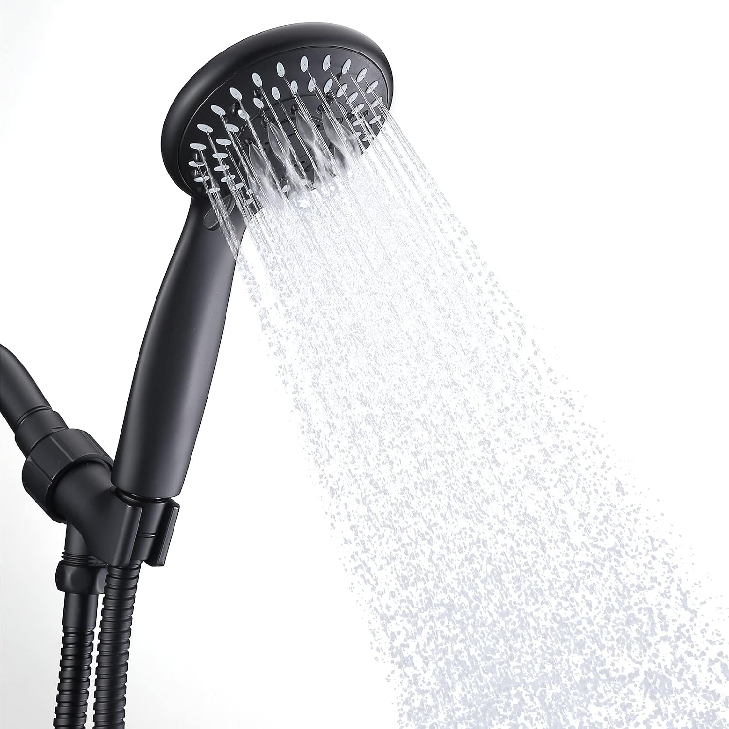 Briout Handheld Shower Head High Pressure 5-Settings with Hose, Matte Black
