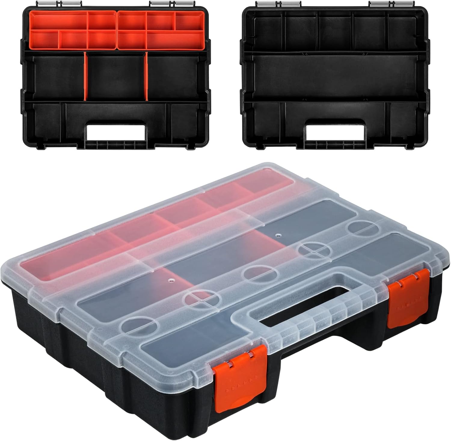 Cisolen Tool Organiser Sortmaster Assortment Box 22 compartments Storage Box for Screws Nuts Tools Small Parts Sorting Box