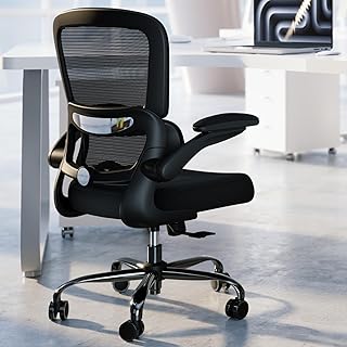 Office Chair - Ergonomic Desk Chair with Adjustable Lumbar Support, Mesh Computer Chair, Executive Chair for Home Office Comfortable Lumbar Support (Black)