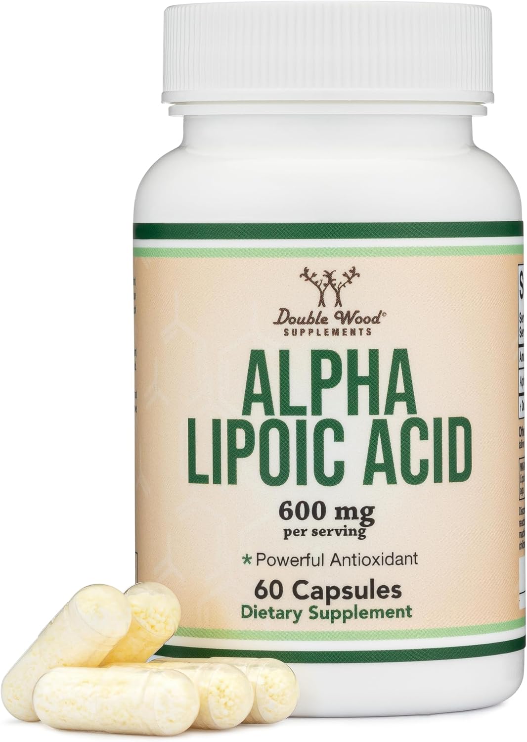 Alpha Lipoic Acid, 600mg, Antioxidant Supplement, 60 Capsules