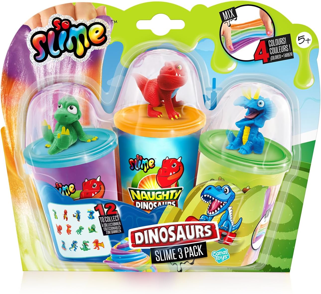 So Slime Collectible Slime Dino - 3 Pack