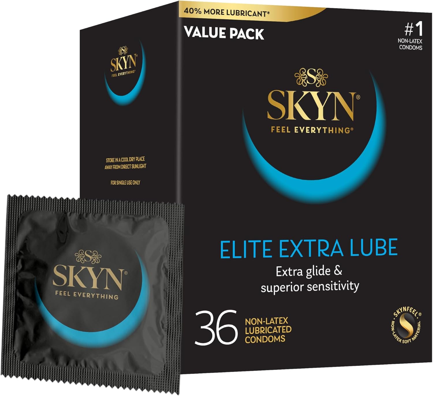 SKYN Elite Extra Lubricated Condoms, 36 Count