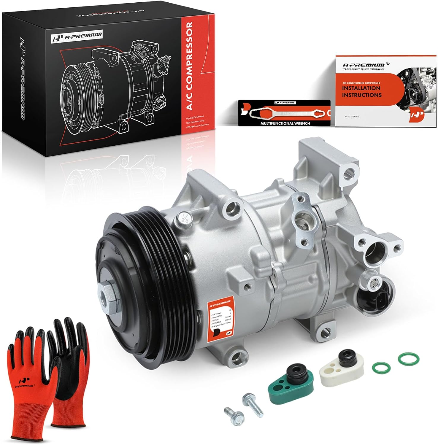 A-Premium Air Conditioner AC Compressor with Clutch