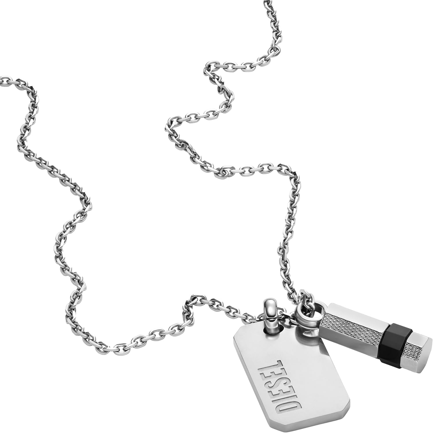 Diesel Stainless Steel Pendant Necklace for Men