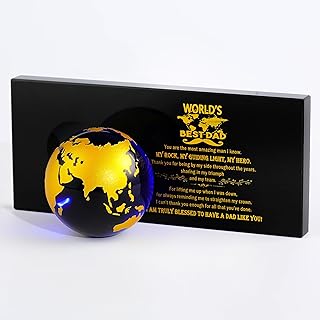 DAD Gifts from Daughter Son Wife - World Best Dad Gifts on Father s Day gifts Crystal Earth Plague Birthday Gifts for Dad Who Wants Nothing Christmas Valentines Day