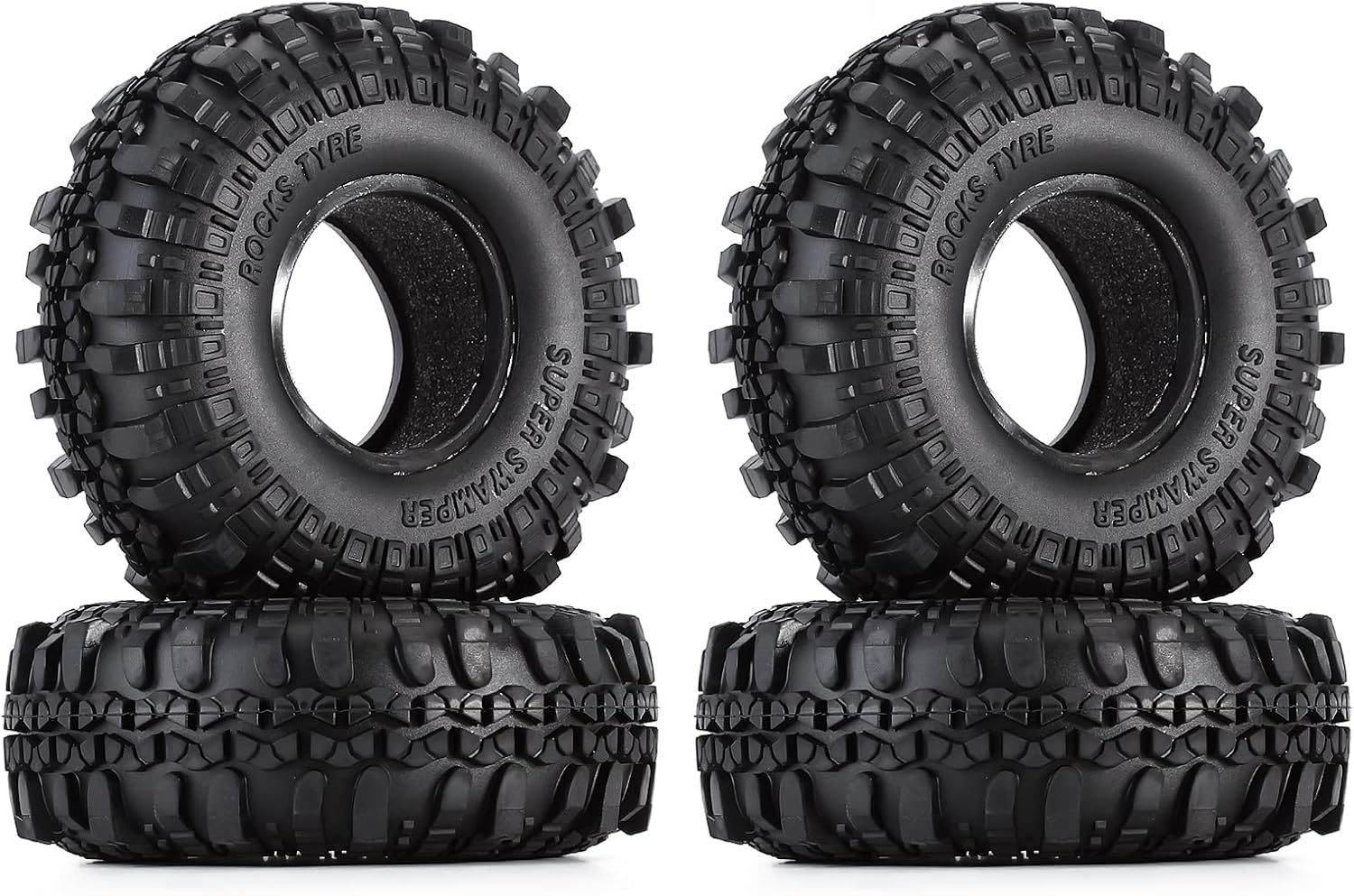 INJORA 1.9inch Rubber Tyre for 1:10 RC Crawler Axial SCX10 SCX10 III