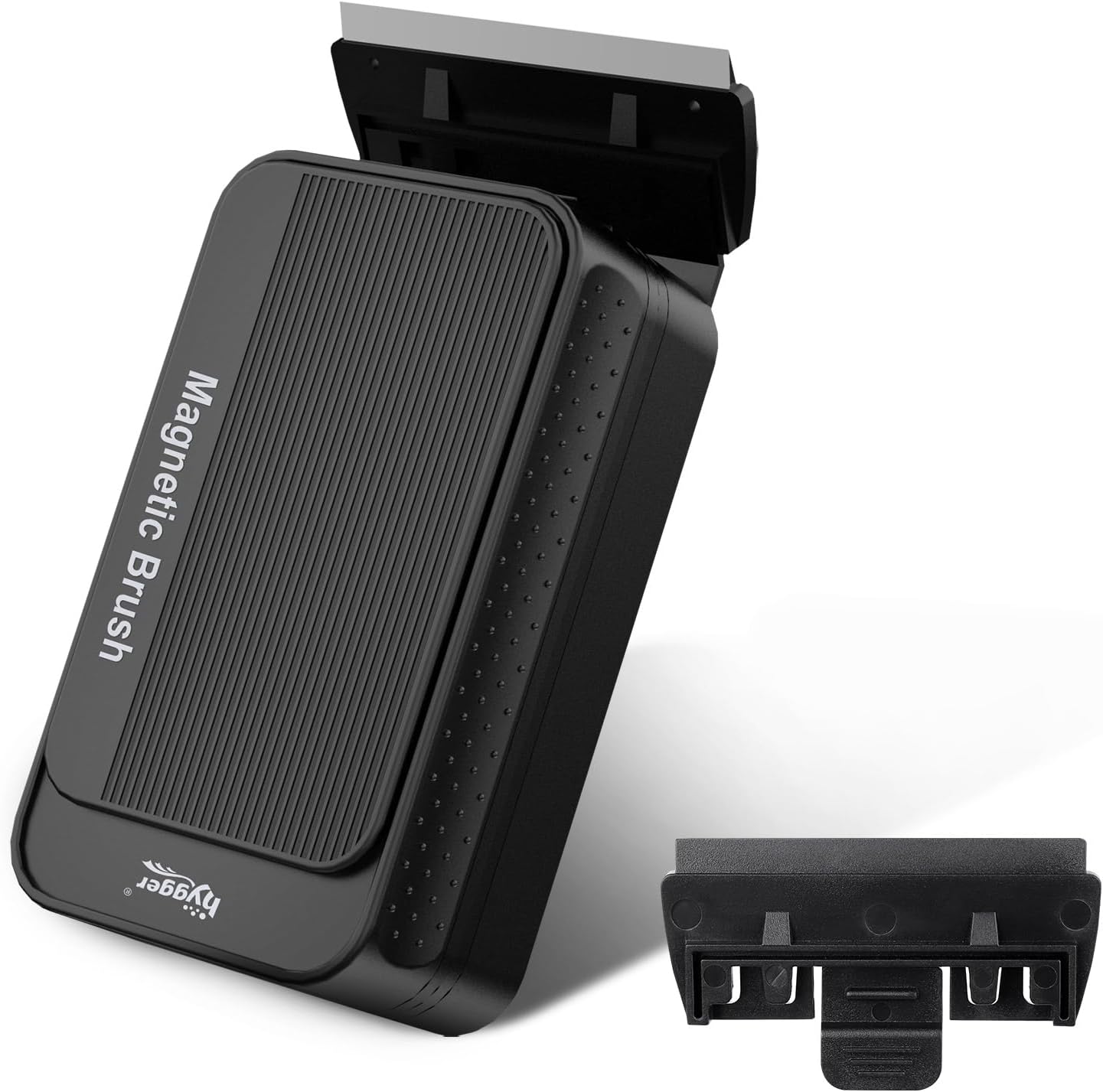 hygger Aquarium Strong Magnetic Cleaner, Fish Tank Glass Algae Cleaning Brush With 2 Blades for Glass and Acrylic Aquariums Floating Algae Scraper Tool (S)