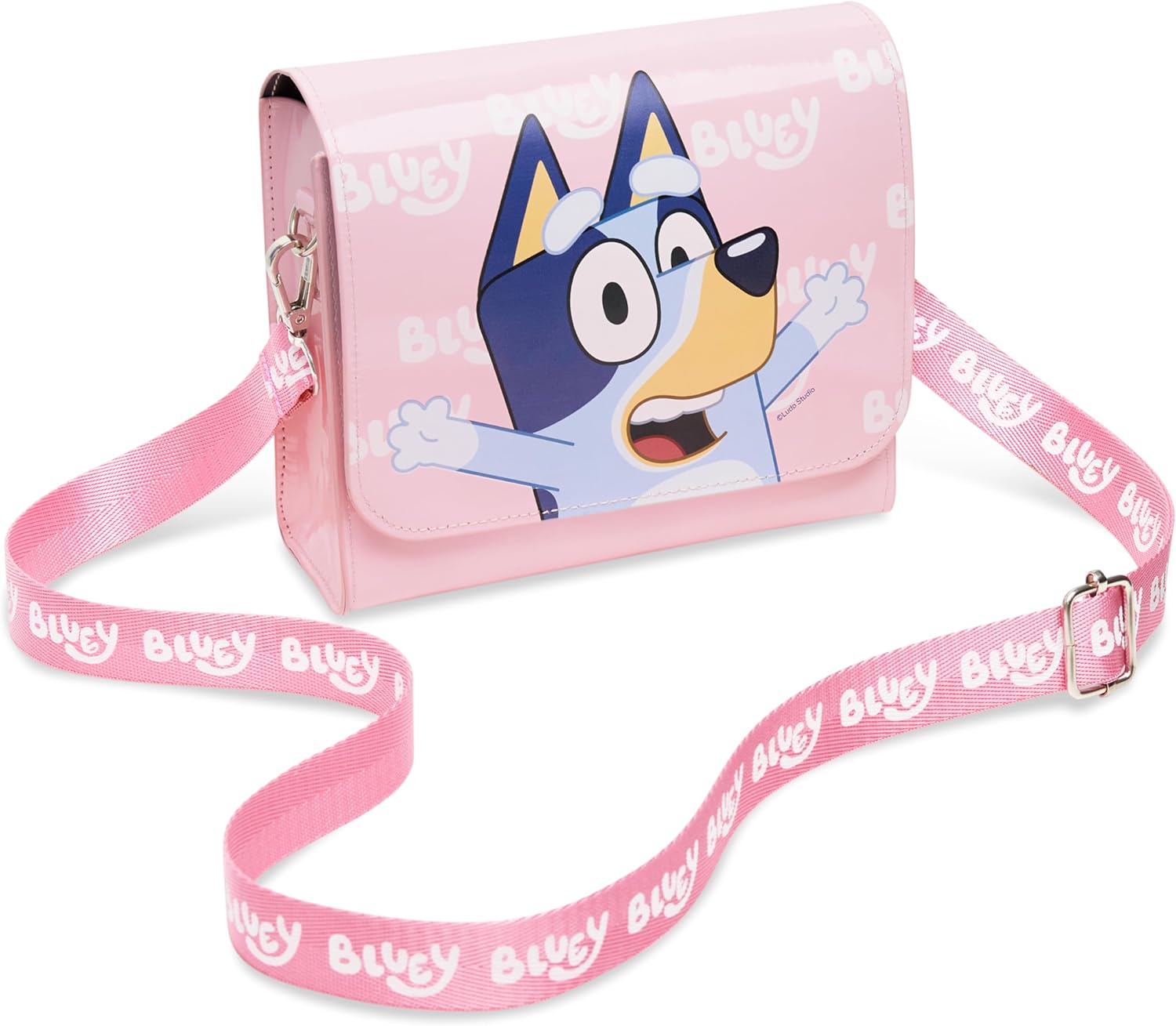 Bluey Girls Handbag Cute Crossbody Shoulder Bag for Kids Adjustable Strap Shopping Purse Travel Fashion, Girls Gifts (2D, 7 x 6.3 x 2.8Inch)