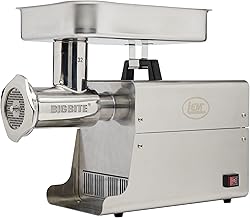 LEM Products BigBite #32 Meat Grinder, 1.5 HP Stainless Steel Electric Meat Grinder Machine, Ideal for Professional Use
