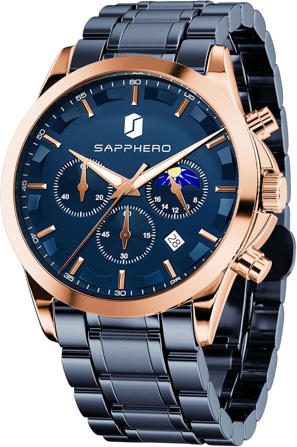 BENYAR Mens Watches Analog Quartz Chronograph Waterproof Wrist Watches for Men Fashion Business Work Casual Sport Designer Dress Watch with Calendar Elegant Gifts for Men