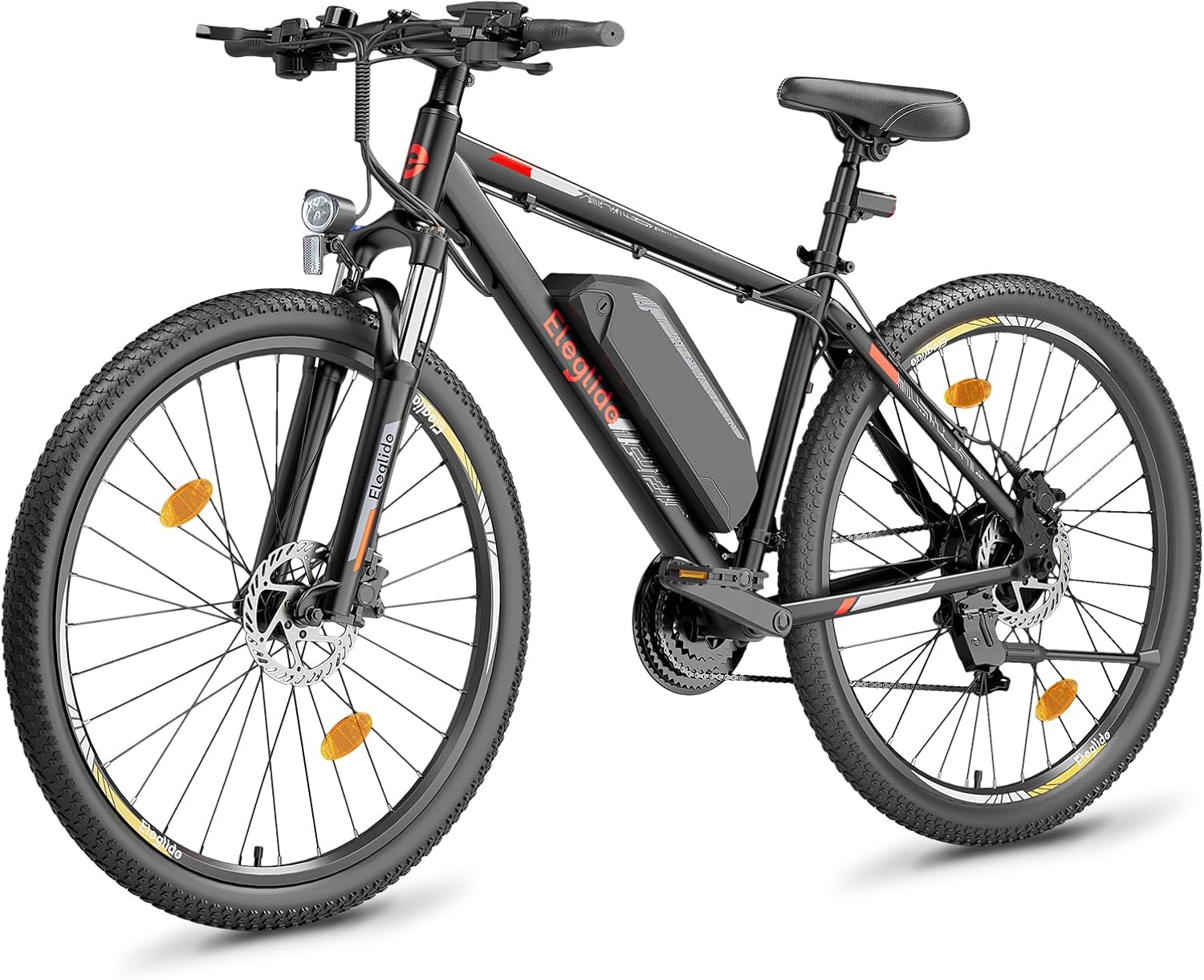 Eleglide Electric Bike, Mopride 2 27.5''/29'' Electric Bicycle for Adults, Max Range 130KM, E Mountainbike, 36V 15.6Ah Removable Battery, Dual Hydraulic Disk Brake, 21 Speed, APP