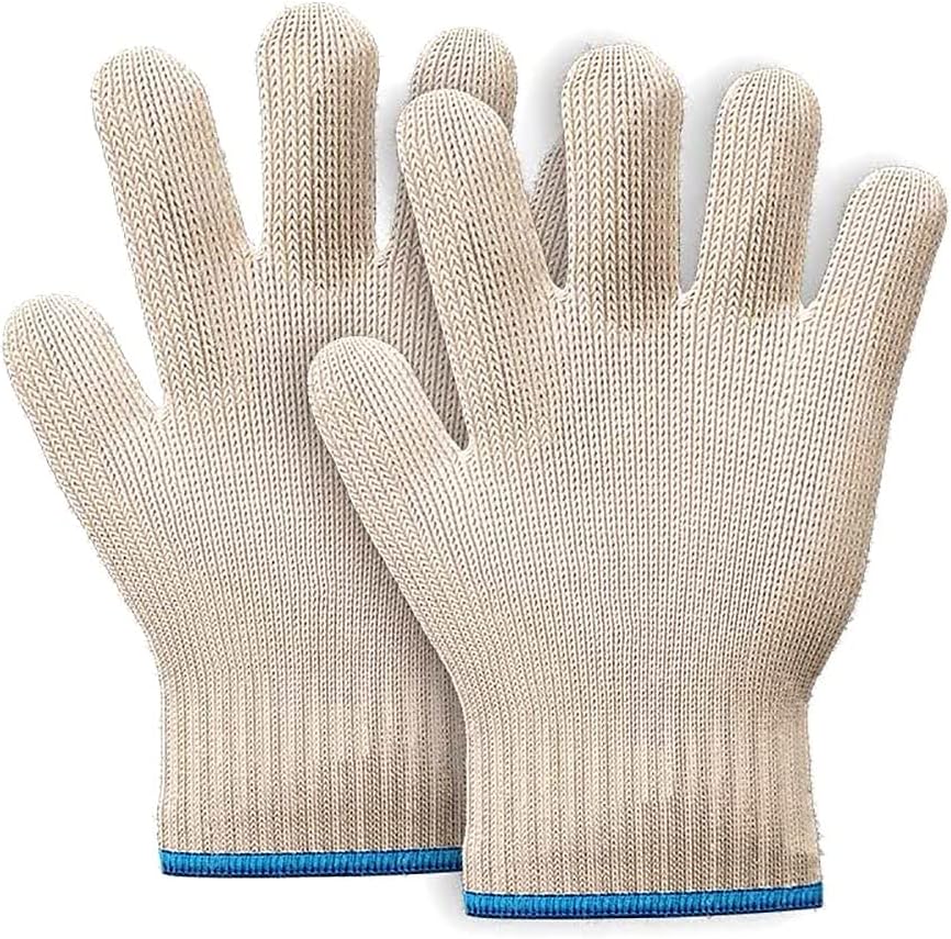 Oven Gloves Heat Resistant BBQ Kitchen Glove with Fingers Non-Slip Microwave Oven Mitts Perfect for Handling Hot Surfaces, Pot Holders, Grilling, Cooking & Baking -1 Pair
