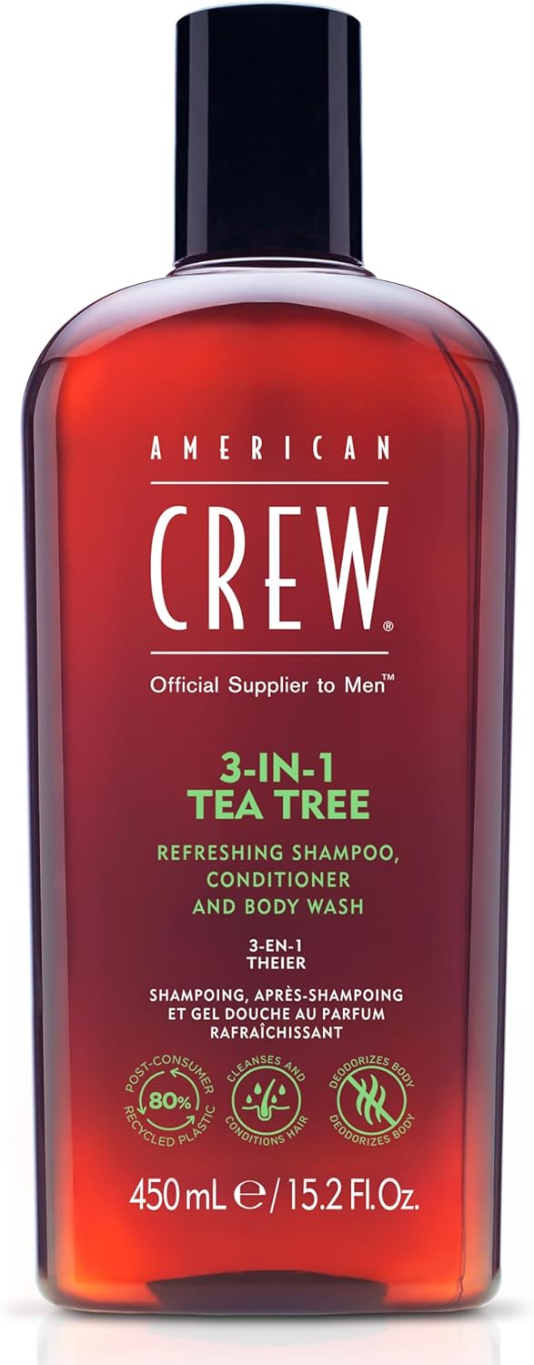 American Crew 3-in-1 Shampoo, Conditioner & Body Wash Tea Tree 450ml