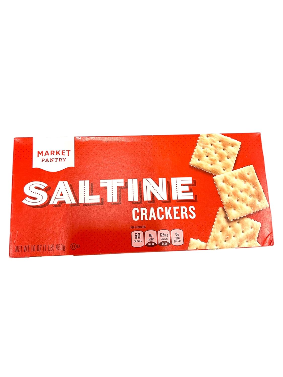 Market Pantry Saltine Crackers, 16 oz, 60 Crackers, Low Sodium