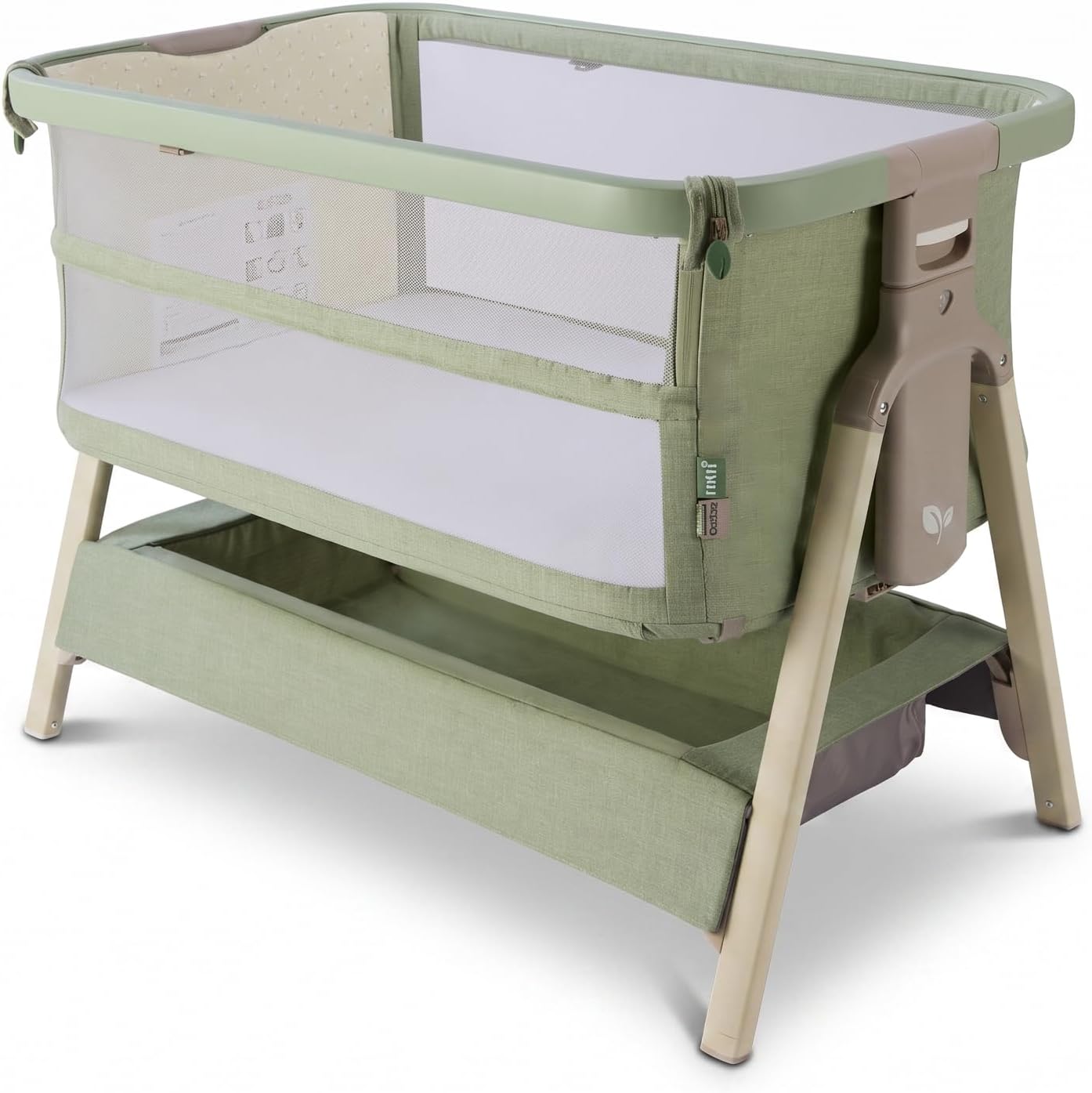 Tutti Bambini CoZee® Zen Bedside Crib 0-6 Months - 2026 Colour Eucalyptus