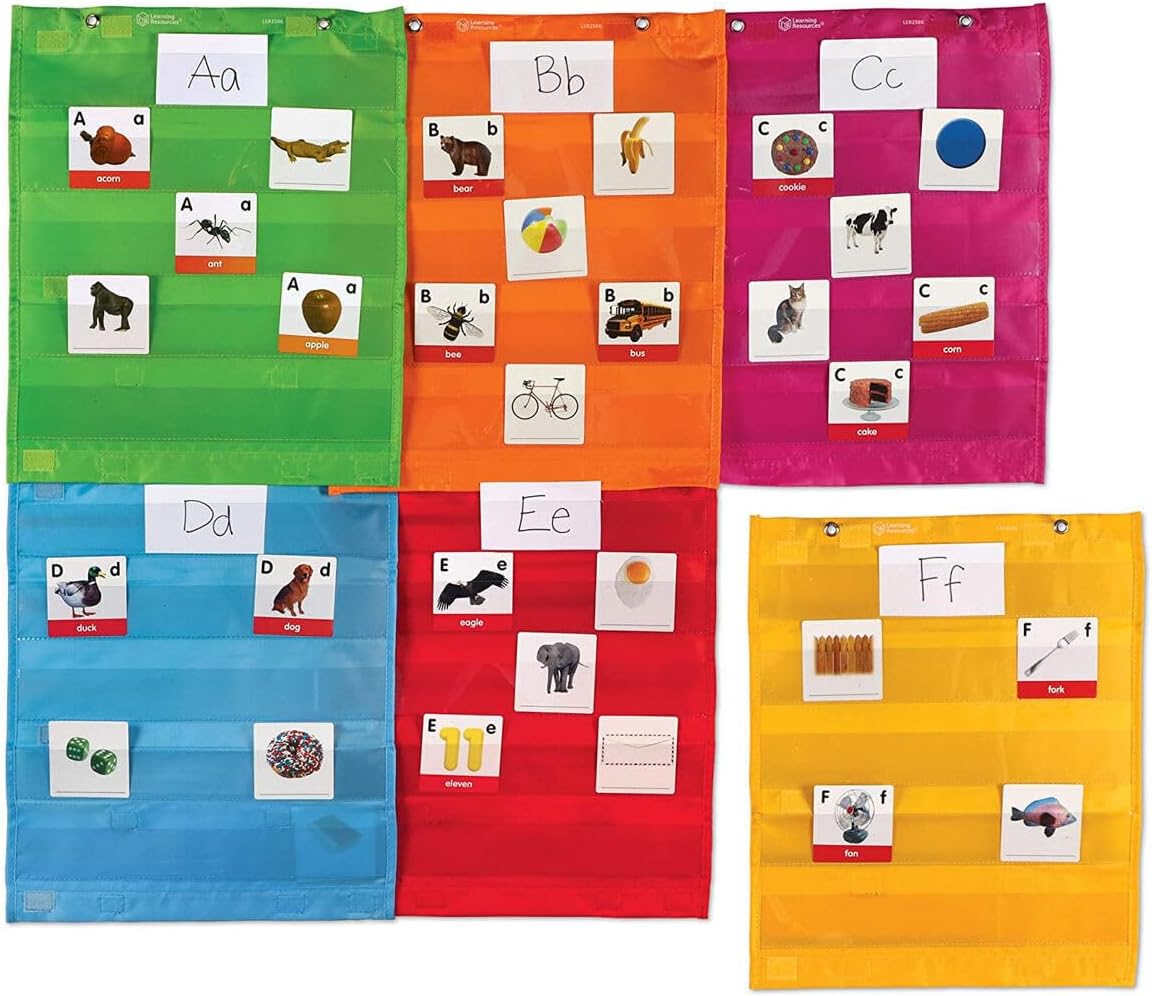 Learning Resources Magnetic Pocket Chart Squares, Classroom and Teacher Organiser, Back to School Supplies for Teachers