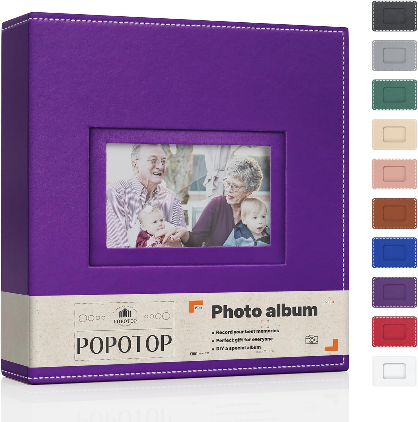 4x6 Photo Album Holds 300 Pictures, Vegan Leather Hardcover