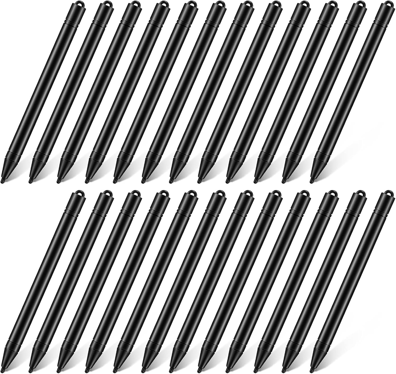 24 Pieces Replacement Stylus Pens LCD Board Pens for LCD Writing Tablet Drawing Pad Memo Message Boards Kids Adults, Black