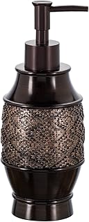Creative Scents Dublin Brown Soap Dispenser for Bathroom - Decorative Lotion Dispenser with Durable Matching Pump for Countertop - Modern Liquid Soap Dispenser Holds 8 Oz.