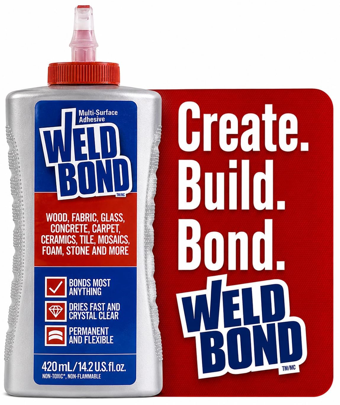 Weldbond Multi-Surface Glue Non-Toxic for Mosaic Wood Ceramic Craft 14.2oz