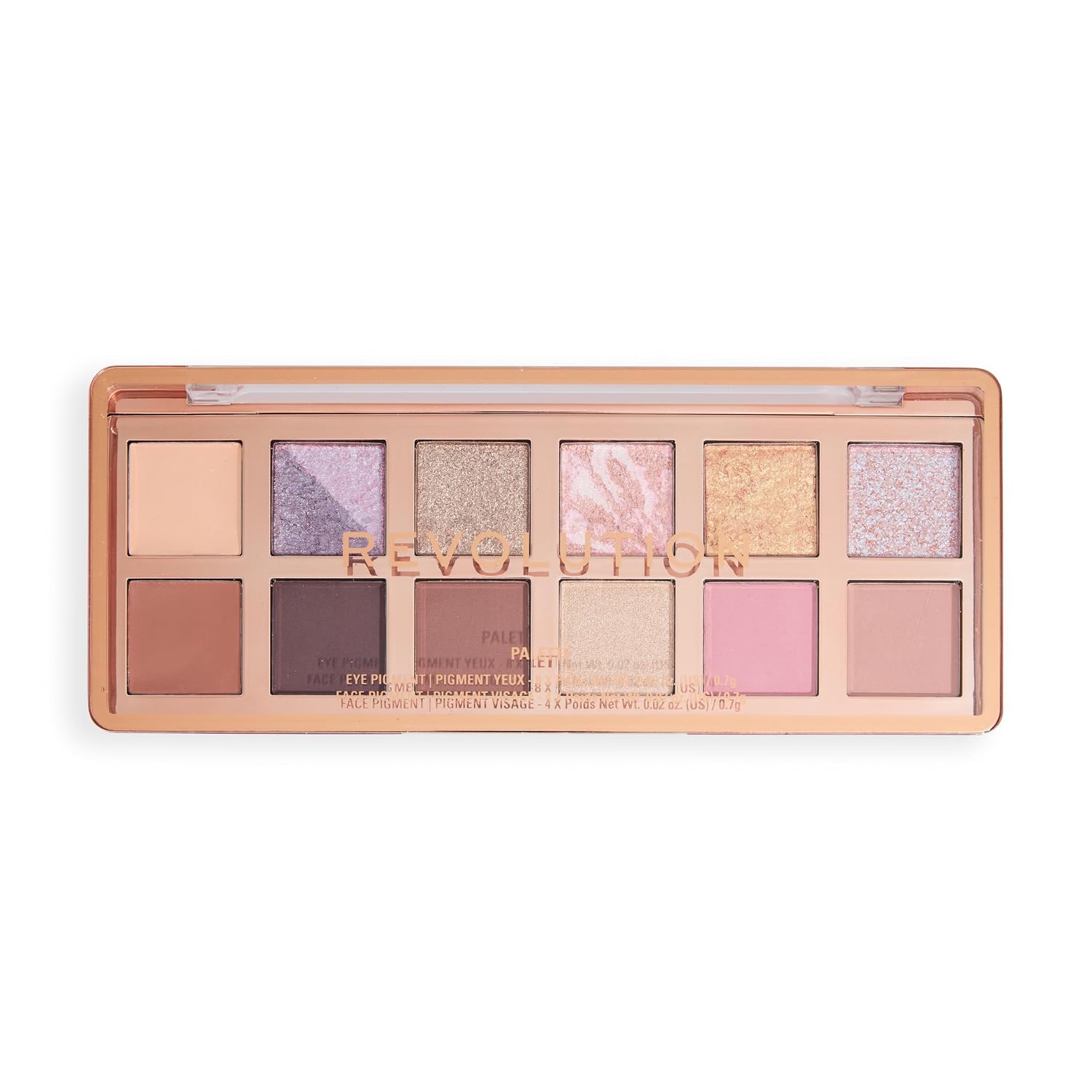 Revolution, Enchanted Icon Palette, 12 Ultra-Pigmented Matte, Shimmer & Cream Finishes, Long-Wear & Blendable Professional Collection, Vegan & Cruelty-Free, 3.53 oz