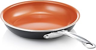 Gotham Steel 9.5 Inch Non Stick Frying Pans, Frying Pans Nonstick Skillet, Healthy and Non Toxic Ceramic Pan for Cooking, Nonstick Frying Pan, Oven Safe Skillet, Dishwasher Safe - Copper