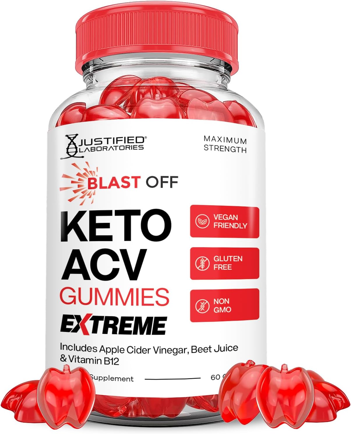 Blast Off Keto ACV Gummies Extreme 2000MG Blast Keto Gummies Apple Cider Vinegar Formulated with Pomegranate Beet Juice Powder B12 Vegan Non GMO 60 Gummys