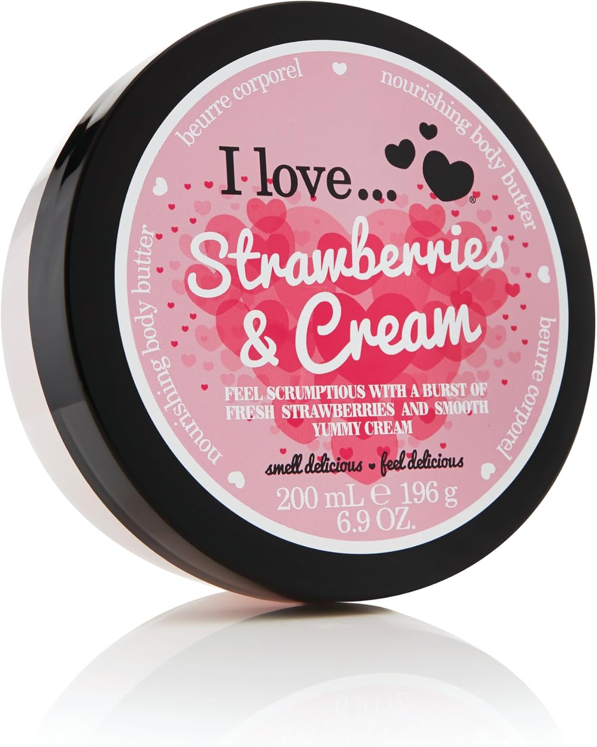 I Love Originals Strawberries & Cream Body Butter, Made With 87% Naturally Derived Ingredients Including Shea Butter & Coconut Oil For Soft & Hydrated Skin, Vegan-Friendly - 200ml