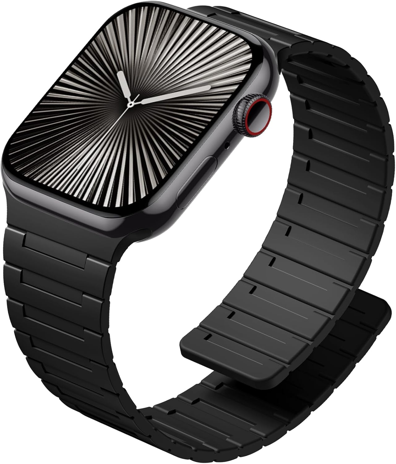 SNBLK Magnetic Watchband Compatible with Apple Watch for Men 44mm 45mm 46mm 49mm 42mm 41mm 40mm 38mm Women, Silicone Sport Strong Magnet Strap for iWatch Series 10 9 ULTRA 2 SE 8 7 6 5 4 3 1