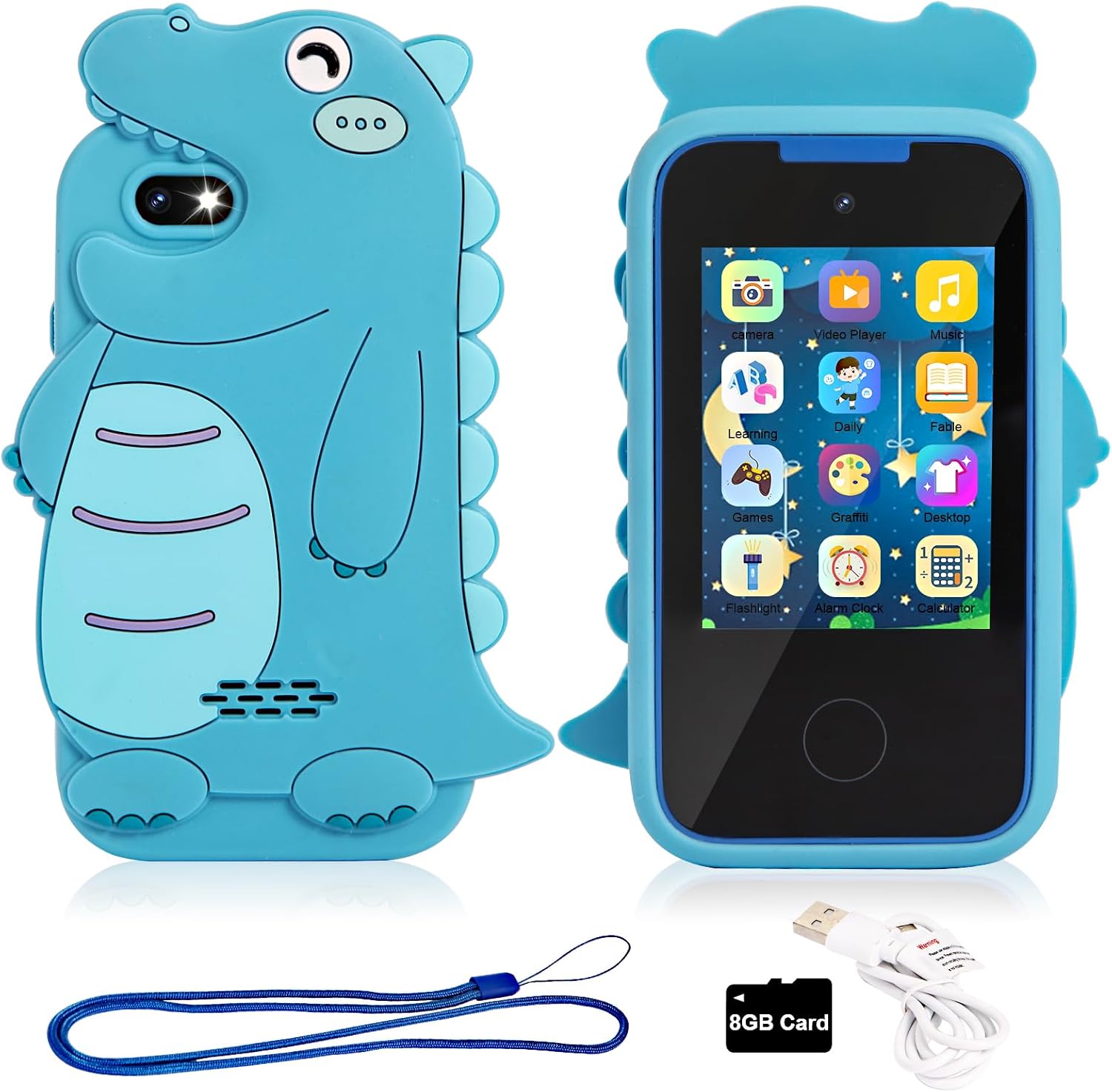 MUSUNFE 21 Functions Kids Smart Phone for Girls with MP3 Photo/Video Shooting Gifts for Girls Boys Toys Phone Touchscreen Learning Toy