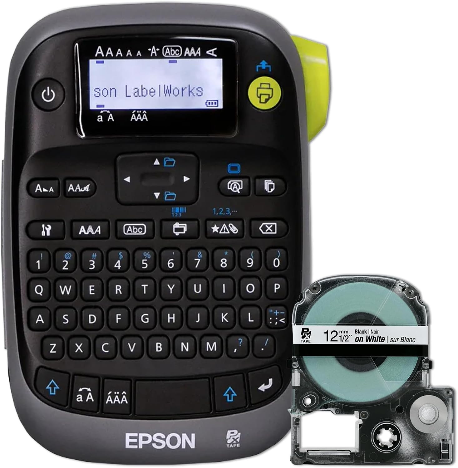 LABELWORKS Epson LW-PX300 Industrial Label Maker - Portable Handheld | Handheld industrial label printer for PET, magnetic & 203/205 shrink tube tapes, for office, electrical & datacom ID