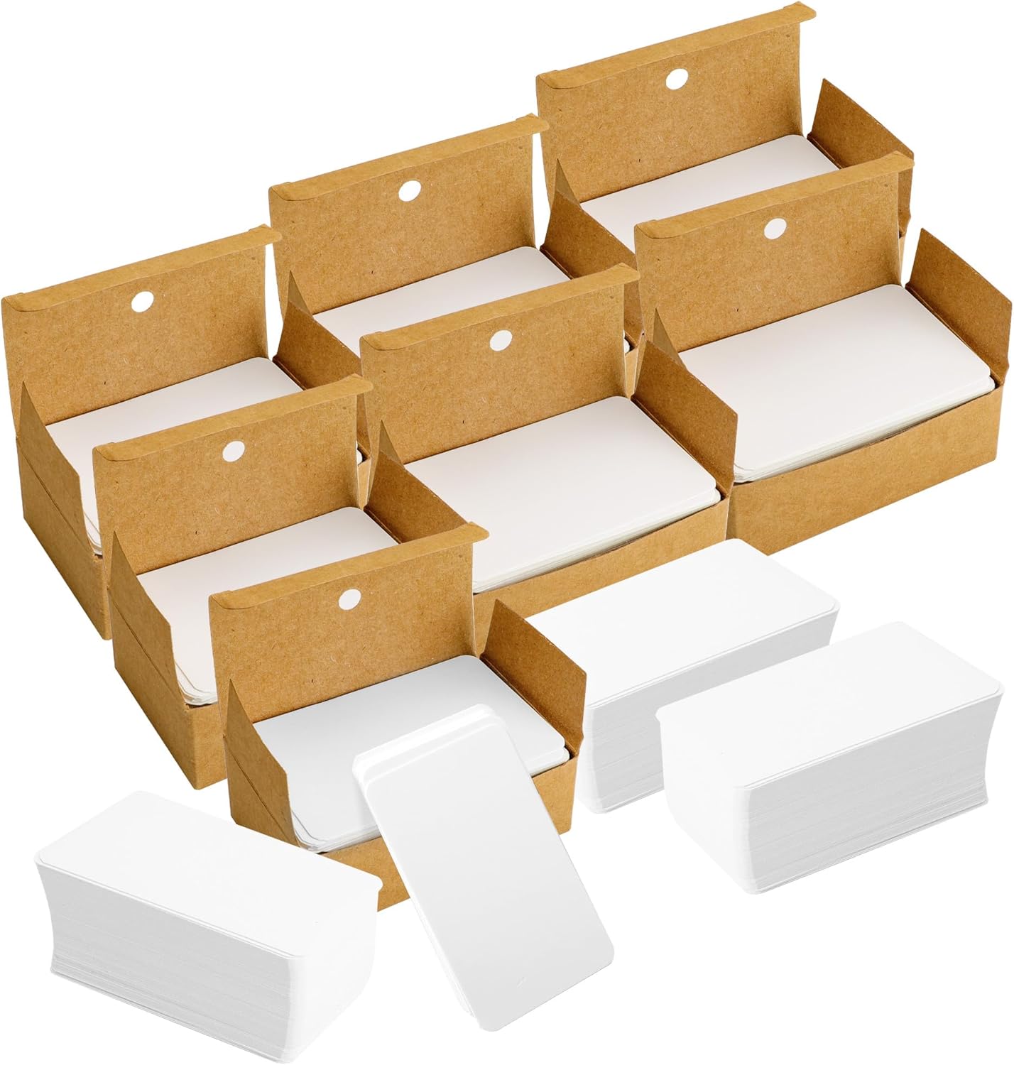 1000PCS White Blank Business Cards, 8.9 x 5.2cm Blank Kraft Paper Cards, DIY Flash Cards for School Home Activity Shorthand Study Memory