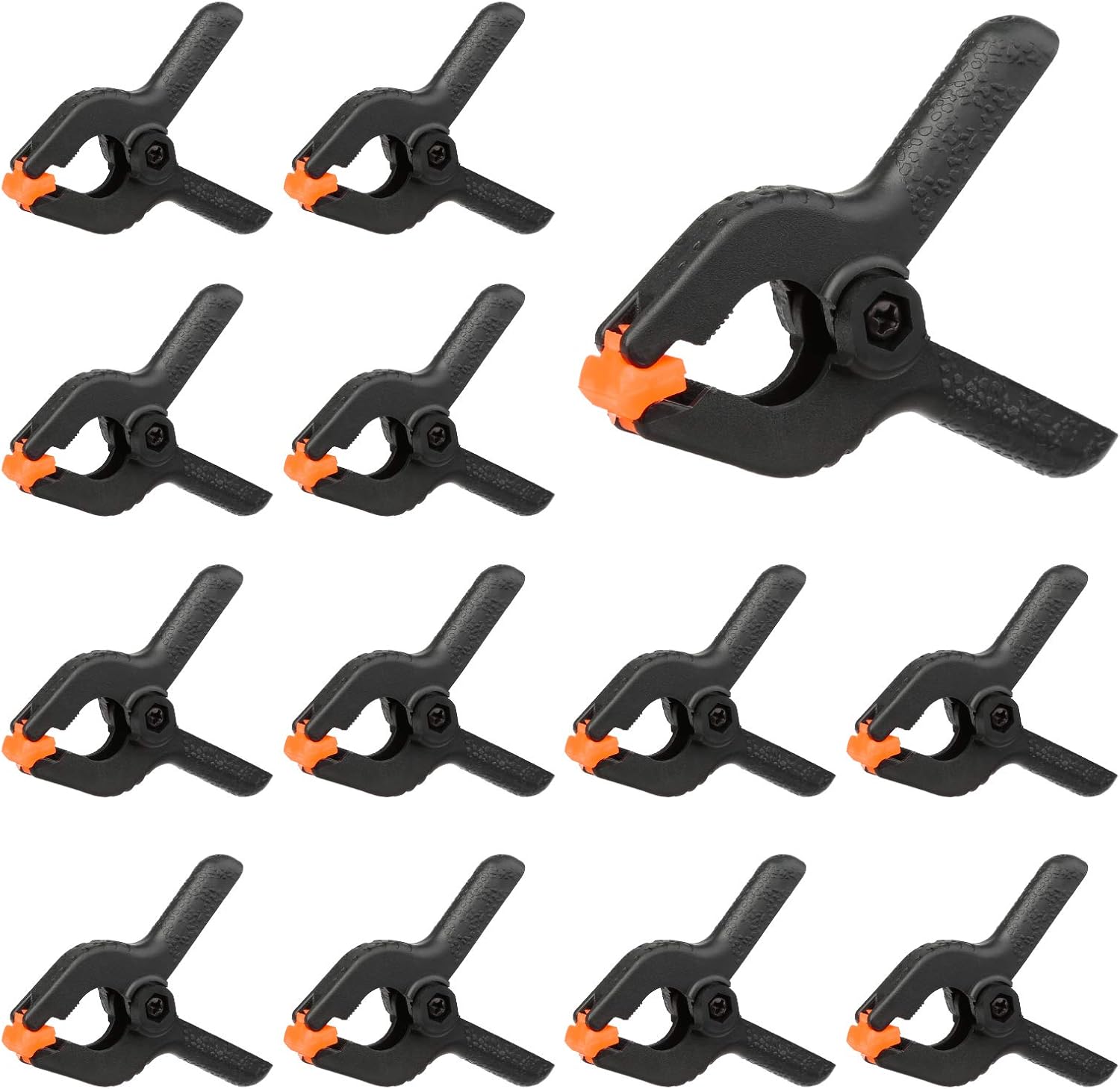 16 Pcs Nylon Spring Clamps 2Inch Extra Strength Set for Photography Backgrounds Woodworking DIY Projects