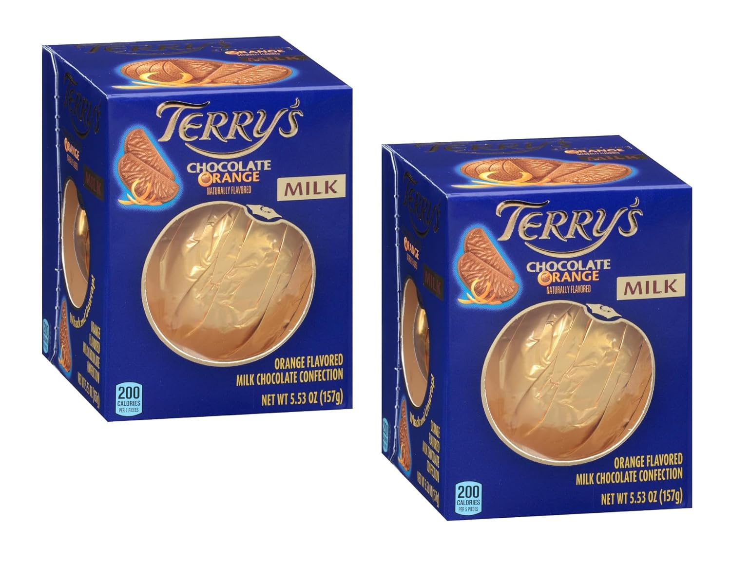 Smiling Sweets Terry's Milk Chocolate Orange - 5.53oz - Pack of 2 - Great tasting chocolate with an added twist of orange flavor - Perfect for sharing - Break apart and enjoy