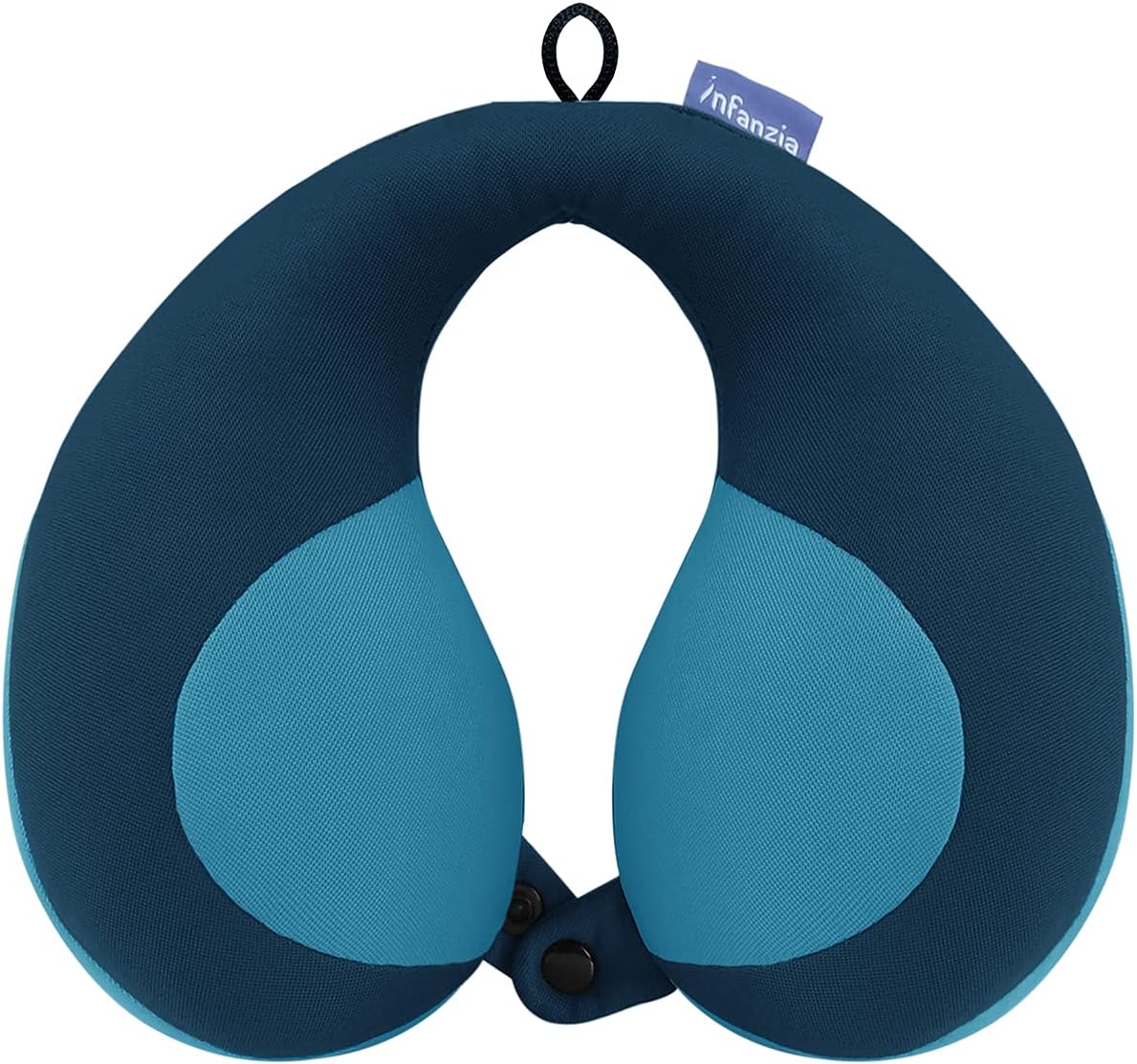 INFANZIA Kids Travel Pillow for Chin Neck Support, Portable Soft Foam U-Shaped Neck Pillow in the Car seat, Airplane or Pram - Stop Toddler's Head from Falling Forward, Gifts for Child/Kids, Blue