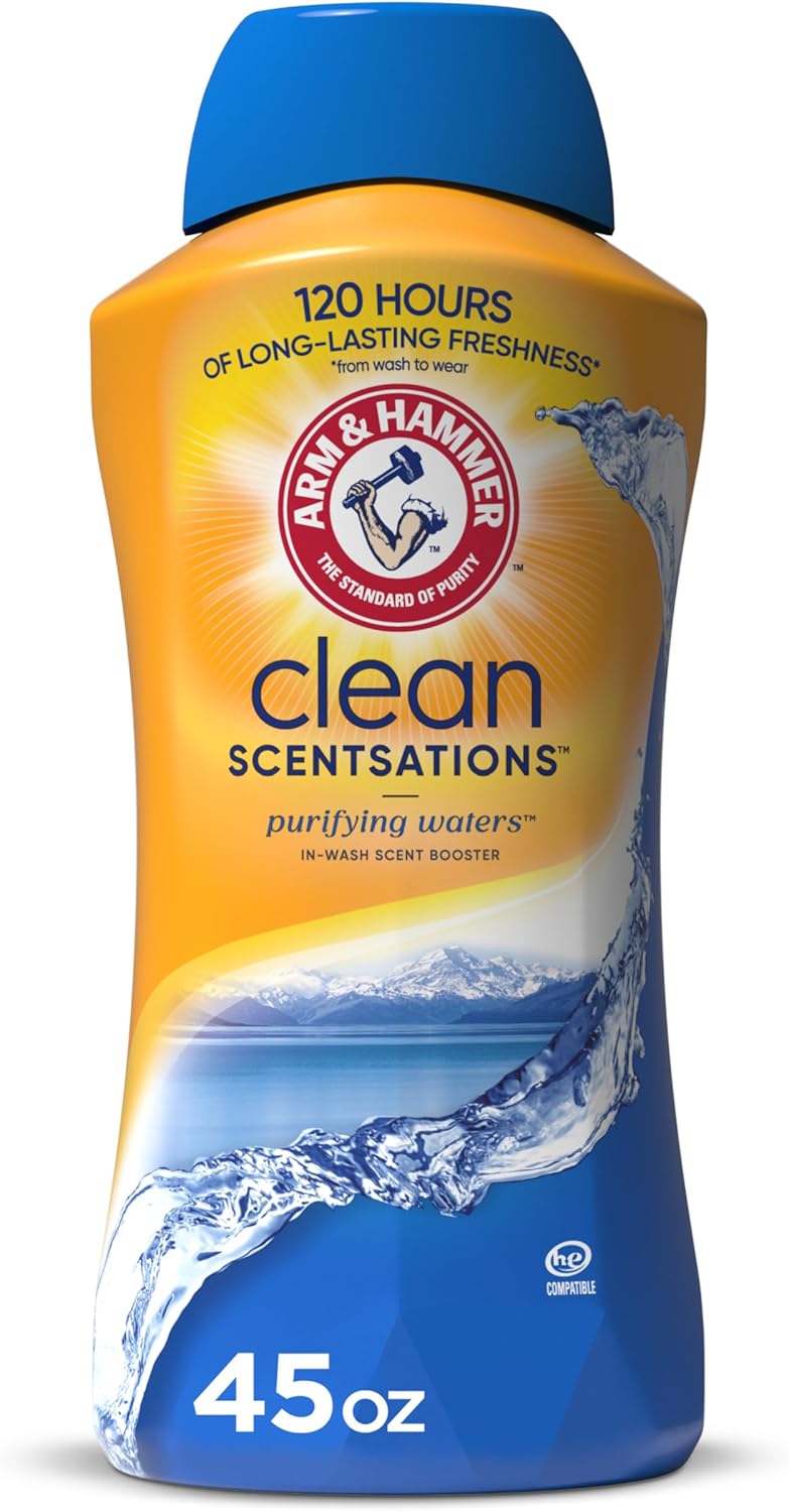 ARM & HAMMER Clean Scentsations In-Wash Scent Booster, Laundry Scent Booster Purifying Waters scent, 45 Oz