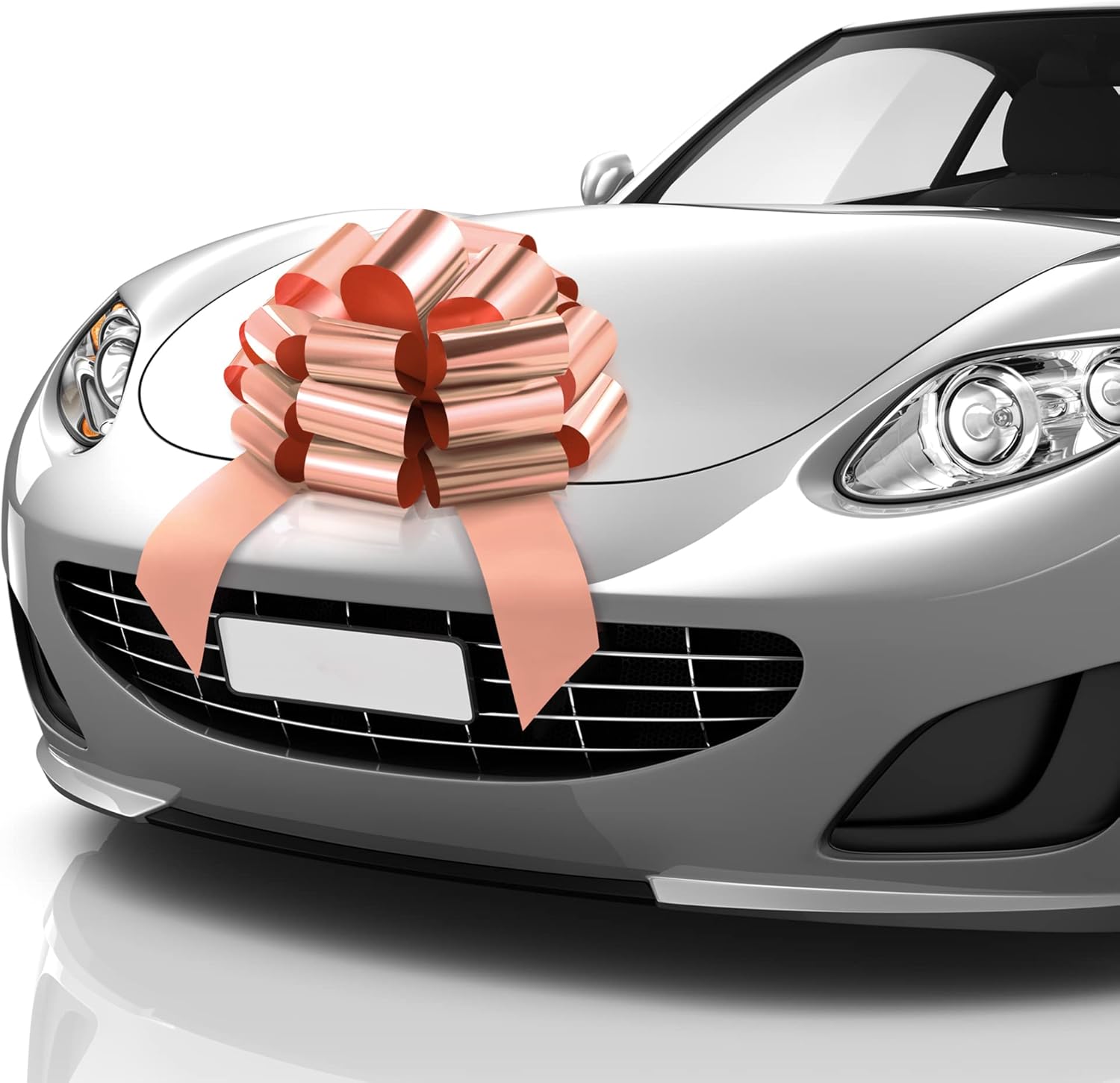 Zoe Deco - Big Car Bow - Rose Gold, 18 Inch - Giant Car Bow for Birthday, Christmas, Wedding Reception, Surprise Party - Large Gift Wrapping for Huge Present