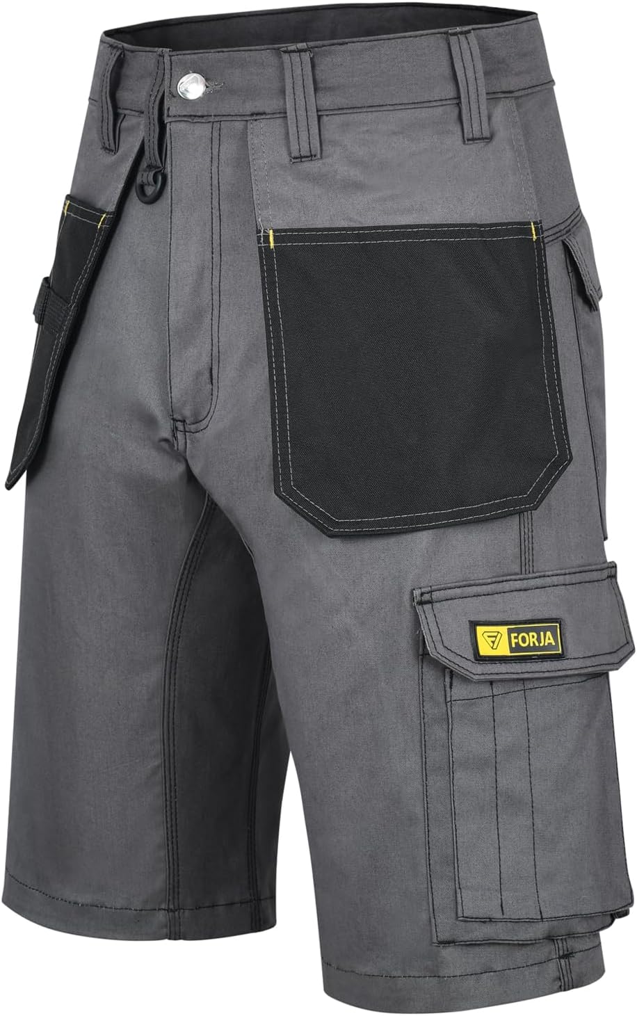 Multi-Pocket Work Utility & Safety Shorts with Holster Pockets - Ideal for Site Work, Builders, Electricians, Gardening - Men's Waist 30-44