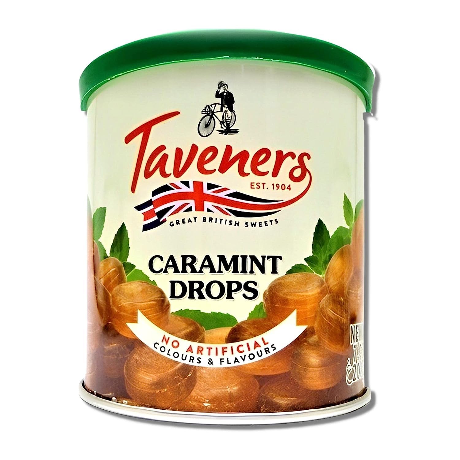 TAVENERS Caramint Drops - Taveners Hard Candy - Caramint Hard Candy - Caramint Flavored Candy - Premium British Sweets - No Artificial Flavors & Colors Added - Healthy Travel Treats - 7.05 oz