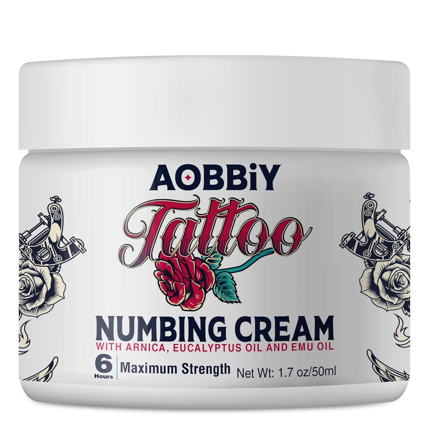 Tattoo Numbing CreamMaximum Strength: Numbing Cream for Tattoos, Extra Strength Numbing Cream - Up to 6 Hours Numbness for Multi-Purpose Use - (50ml/1.7oz)