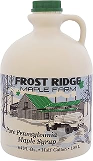 Frost Ridge Maple Farm, Organic Maple Syrup, Grade A, Half Gallon (64 FL Oz), Dark Robust (formerly Grade B)