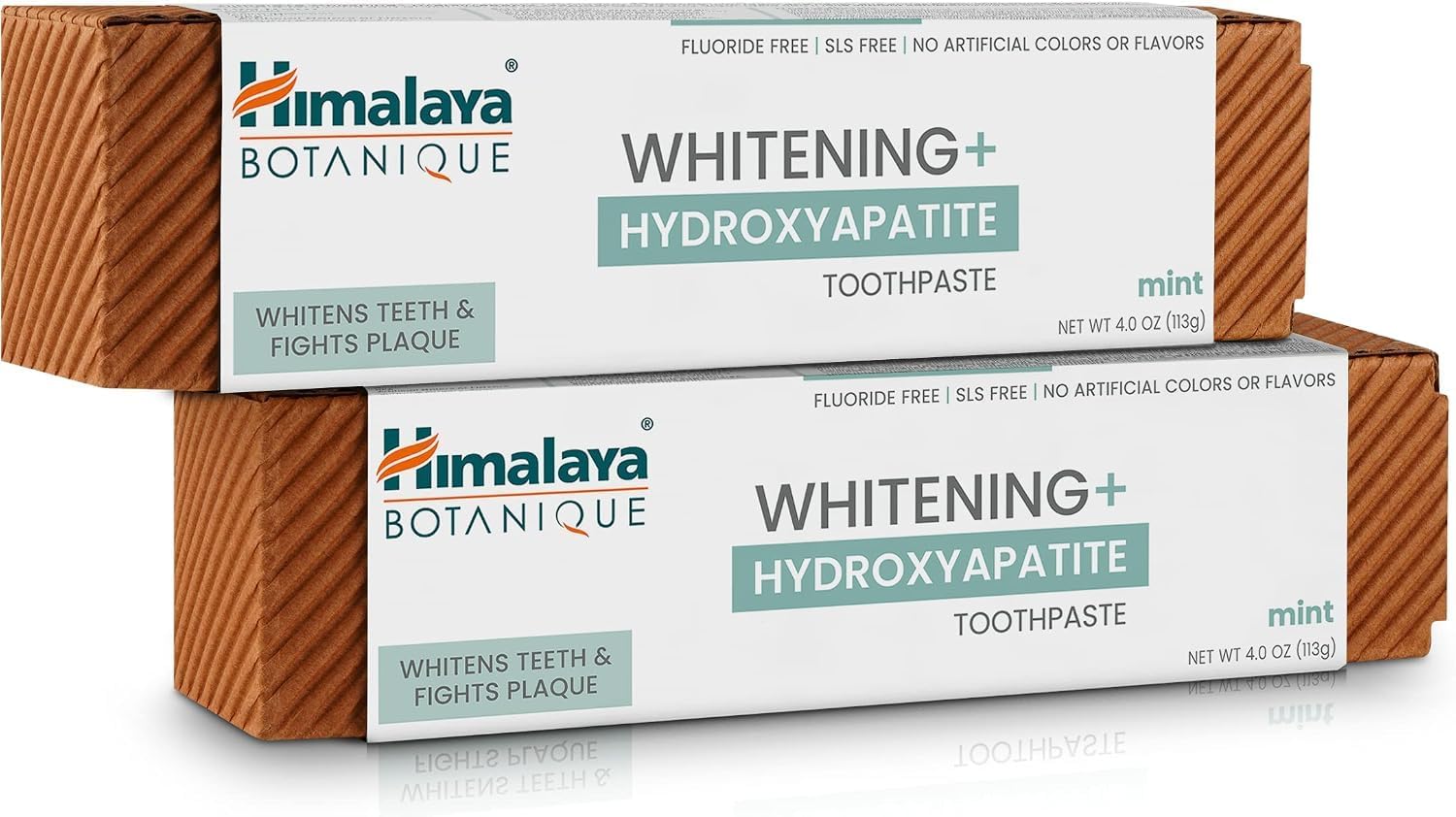 Himalaya Botanique Whitening+ Nano Hydroxyapatite Toothpaste, Mint, 2-Pack